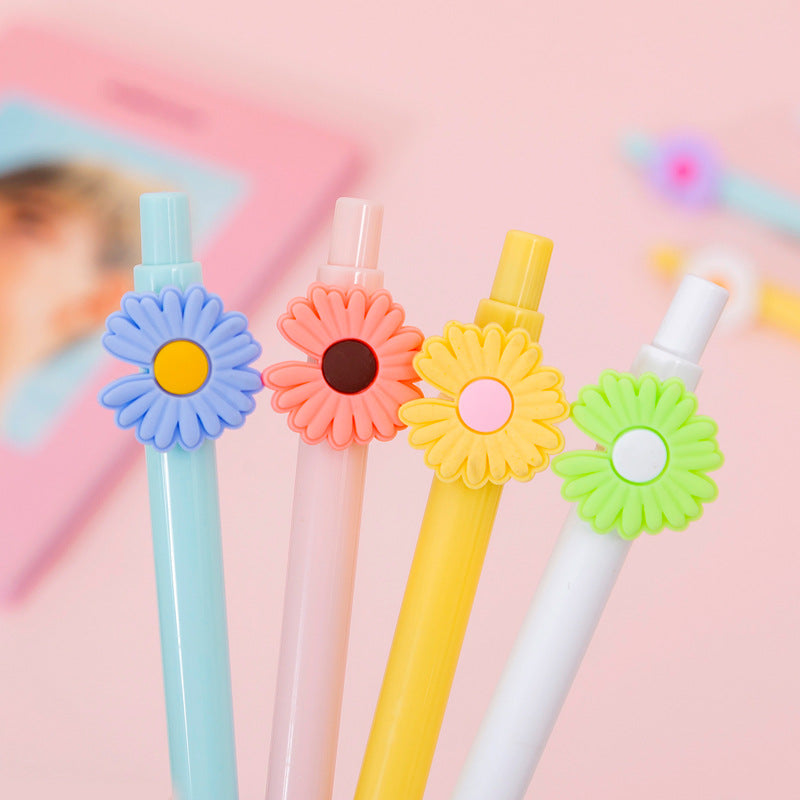 Wholesale Plastic Daisy Patch Candy Color Ballpoint Pen